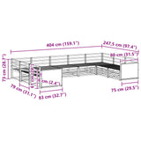 Outdoor Sofa Set 9 pcs Natural Solid Acacia Wood 3383827