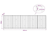 Gabion with 3.5 mm Wire and 10x10 cm Mesh 250x30x100 cm 3463199