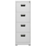 ZNTS Filing Cabinet Light Grey 46x62x133 cm Steel 336279