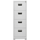 ZNTS Filing Cabinet Light Grey 46x62x133 cm Steel 336279