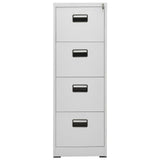 Filing Cabinet Light Grey Steel Medium Filing Cabinet 336279