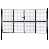 Mesh Garden Gate Galvanised Steel 300x200 cm Grey 143367
