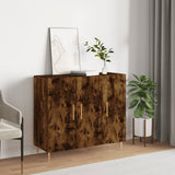 Sideboard Smoked Oak 90x34x80 cm Engineered Wood 828097