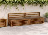 2-Piece Bench Cushions VUGHT 2 pcs 100% Polyester Taupe 950941