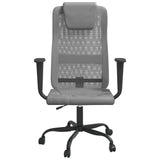 Office Chair Grey Mesh Fabric and Faux Leather 353020