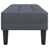 Bench with Cushion Dark Grey 113 x 57 x 39 cm Velvet 42001948