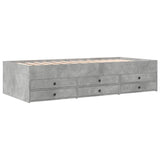 Daybed with Drawers without Mattress Concrete Grey 90x200 cm 3280877