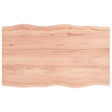 Table Top Light Brown 100x60xcm Treated Solid Wood Live Edge 363954