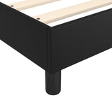 Box Spring Bed Frame Black Super King Faux Leather 3121185