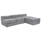 Modular Sofa 4 pcs Light Grey Fabric 3315109