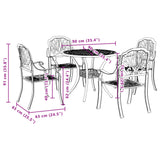 Garden Dining Set Bronze Cast aluminium 5-piece set Durable 3216326