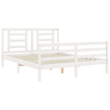 Bed Frame without Mattress White 160x200 cm Solid Wood 3194712