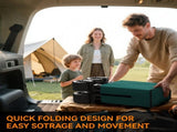 140L Festival Trolley on Wheels, Folding Camping Trolley Cart with Telescopic Handle, Big Wheels for T3398P377650