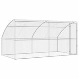 Dog Kennel 2 pcs Silver 4 x 2 x 2 m Galvanised steel 3368336