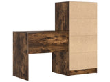 Desk with Drawer with Shelf with Storage 2 pcs Smoked Oak 3337301