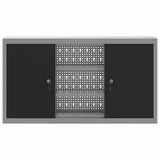 Tool Cabinet with Shelf Black and Grey 100 x 20 x 55 cm 4103473