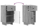 2 Piece Bathroom Cabinet Set EDE Grey Sonoma Engineered Wood 3417987