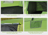 Tunnel Tent Camping Shelter w/ Porch, Two Rooms, Lamp Hook, Portable Carry Bag T3398P348681