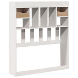 Headboard with Storage White 90 cm Solid Wood Pine 855524