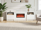 Electric Fireplace White 98 x 28.5 x 40.5 cm Engineered wood 8021191