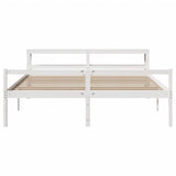 Senior Bed with Headboard without Mattress White 200x200 cm 3305874