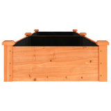 Garden Raised Bed with Liner Brown 240x60x25 cm Solid Wood Fir 364299
