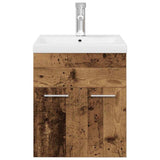 Sink Cabinet with Built-in Basin and Faucet Old Wood 3328905