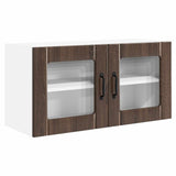 Wall Glass Cabinet PORTO Brown Oak 80 x 31 x 40 cm 885302