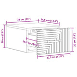 Wall-Mounted Bedside Cabinet 2 pcs Black 34.5 x 33 x 20 cm 898598