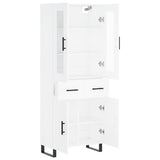Highboard White 69.5x34x180 cm Engineered Wood 3198553