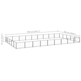 Dog Kennel Black 45 m Steel 3082161
