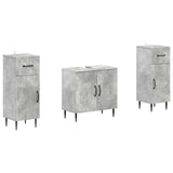 2 Piece Bathroom Cabinet Set HAARLEM Concrete Grey 3418020