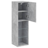 TV Cabinet with LED Lights Concrete Grey 30.5x30x102 cm 837021