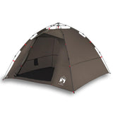 Fishing Tent 4-Person Brown Quick Release 4005327