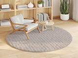 Area Rugs Round SIROLO Sand 200 CM Polyester 42022764