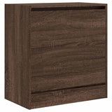 Shoe Cabinet Brown Oak 60x34x63.5 cm Engineered Wood 839944