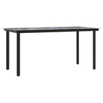 Garden Dining Set with Cushion 5 pcs Black Poly Rattan 3261673