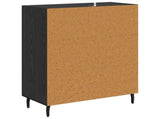 Sideboard Black Oak 69.5 x 34 x 90 cm Engineered Wood and Iron 881533