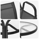 Garden Bistro Set 3 pcs Black Steel 42003978