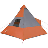 Camping Tent Tipi 7-Person Orange Waterproof 94429