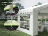 6m x 4m Heavy Duty Garden Gazebo, Galvanised Marquee Party Tent with Removable Sides and Windows for T3398P318643