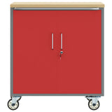 Trolley Rolling Workbench Red and Grey 75 x 45 x 85 cm 4103486