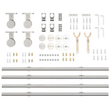 Sliding Door Hardware Kit 183 cm Stainless Steel Silver 3295759