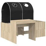 Bed with Tunnel 3 pcs Artisian Oak and Black Engineered Wood 3423520