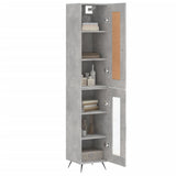 Highboard Concrete Grey 34.5x34x180 cm Engineered Wood 3200365