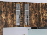 Wall Glass Cabinet LUCCA Smoked Oak 60 x 31 x 100 cm 885180