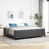 Bed Frame with Mattress Dark Grey 200 x 200 cm Fabric 3399141