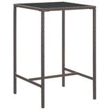 Garden Bar Set Brown PE rattan Medium Footrest Garden Bar Set 3095389