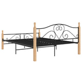 Bed Frame with Headboard without Mattress Black 140x200 cm Metal 324942