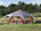 Family Tent Grey and Orange 5-Person 42017396